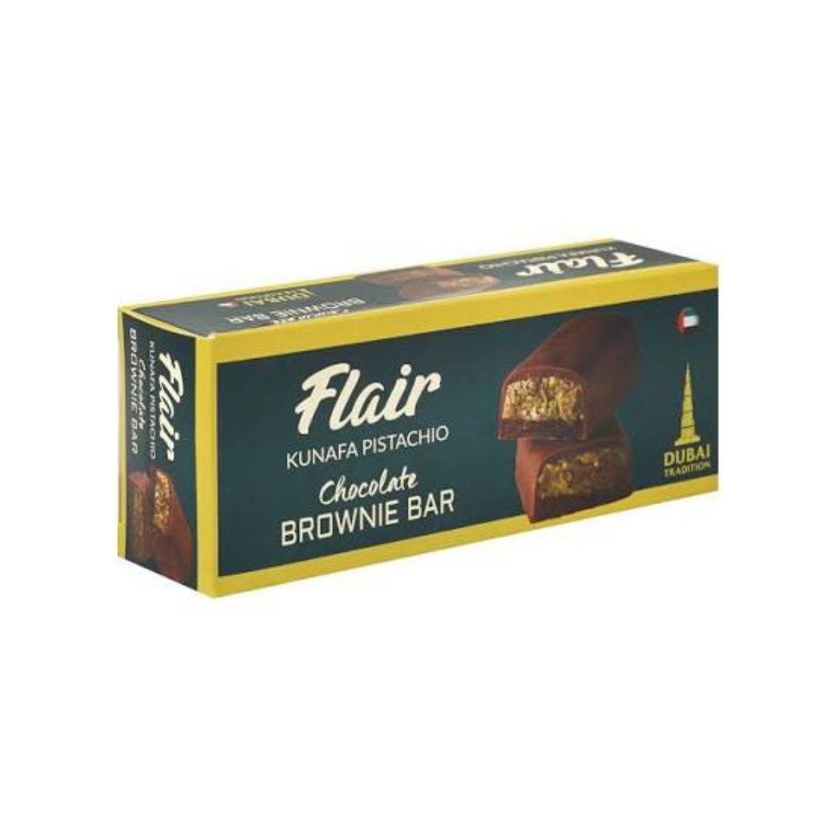 Flair Kunafa Pistachio Chocolate Browinw Bar 50gm