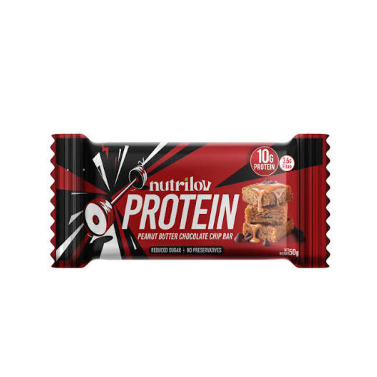 Nutrilove Protein Peanut Butter Choc Chip Bar 50g