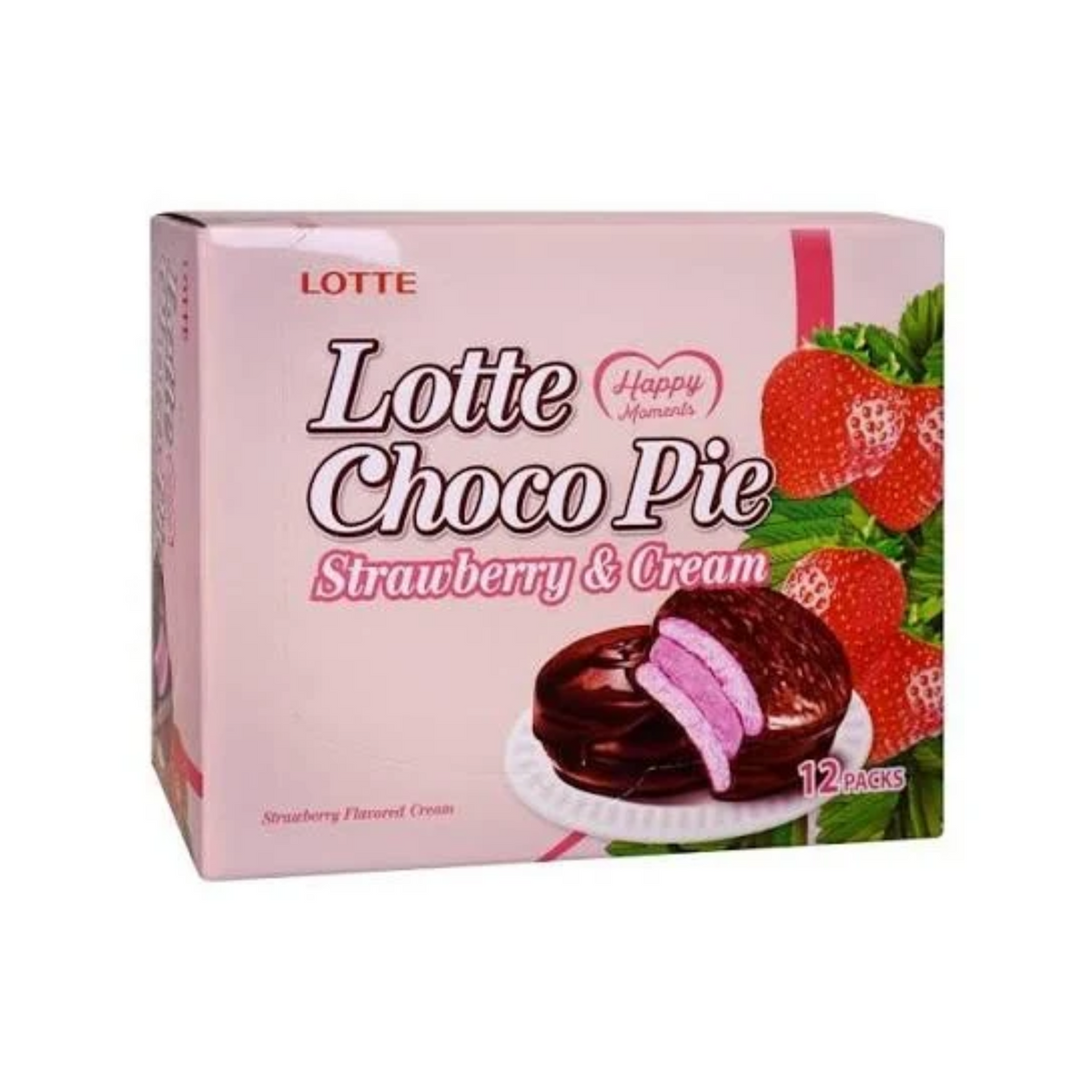 Lotte pie strawberry marshmallow 12pack