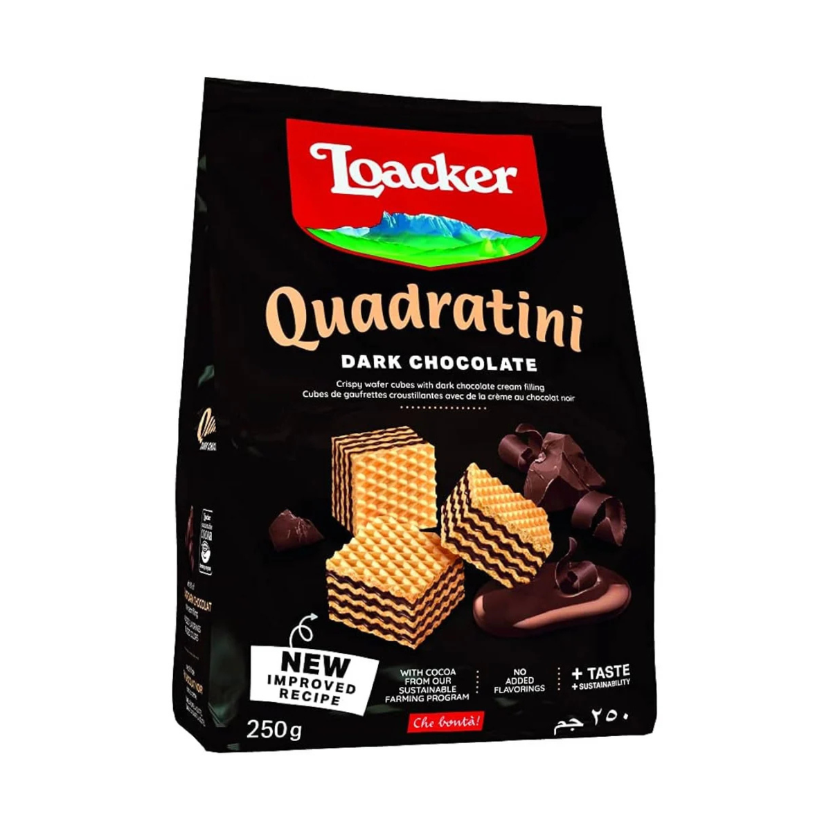 Loacker Wafer Quadratini Dark Chocolate 250g