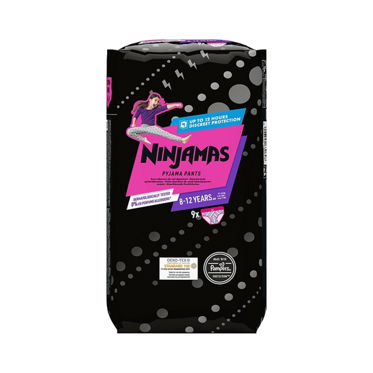 Pampers Ninjamas Pyjama Pants for Girls 8-12Y (27-43kg), 9pcs