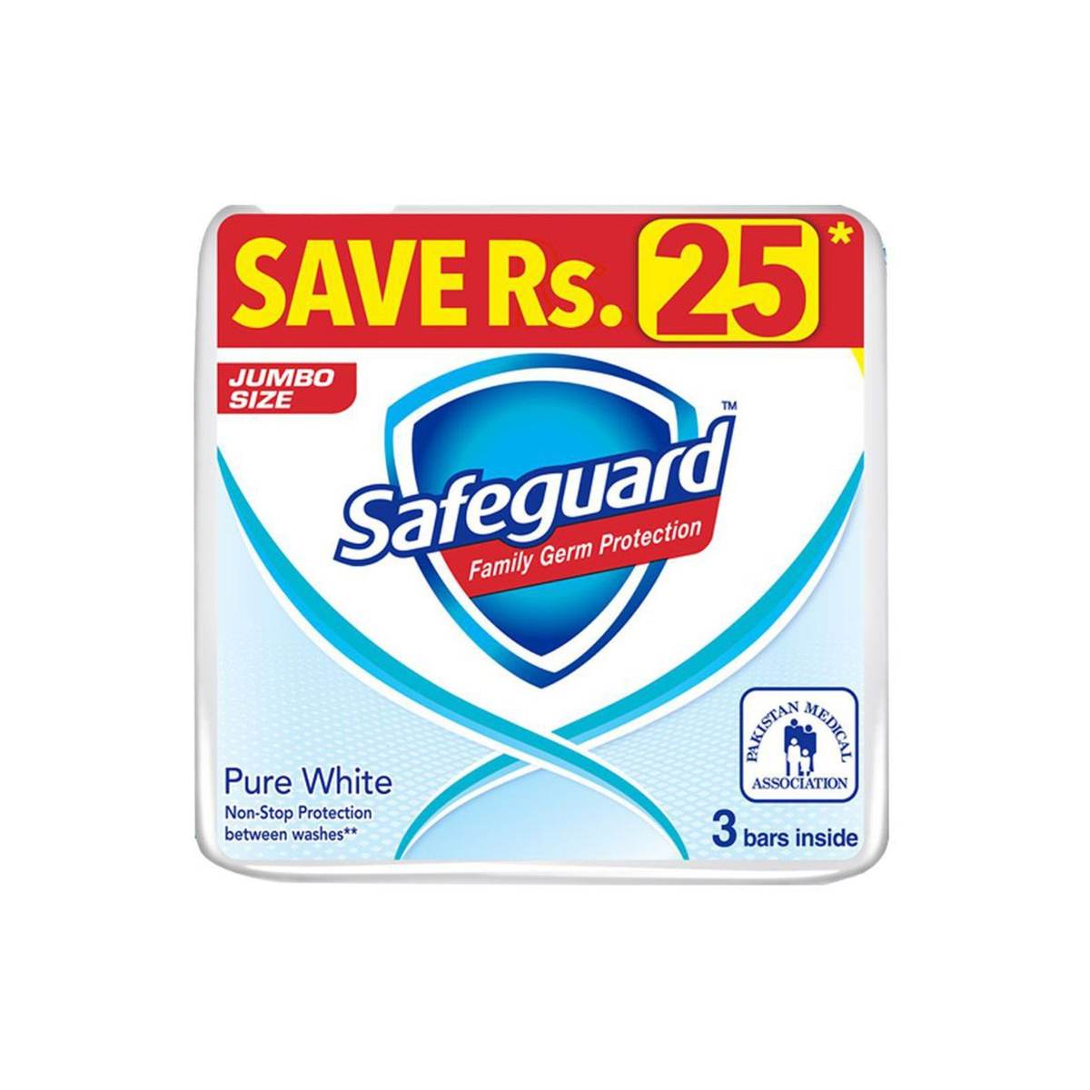 SAFEGUARD SOAP PURE WHITE 3 in 1PACK 175G