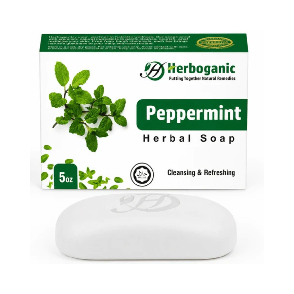Herboganic PepperMent Herbal Soap 100g