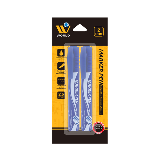 WBM Marker Pen Blue 2P 9501-6A-P2