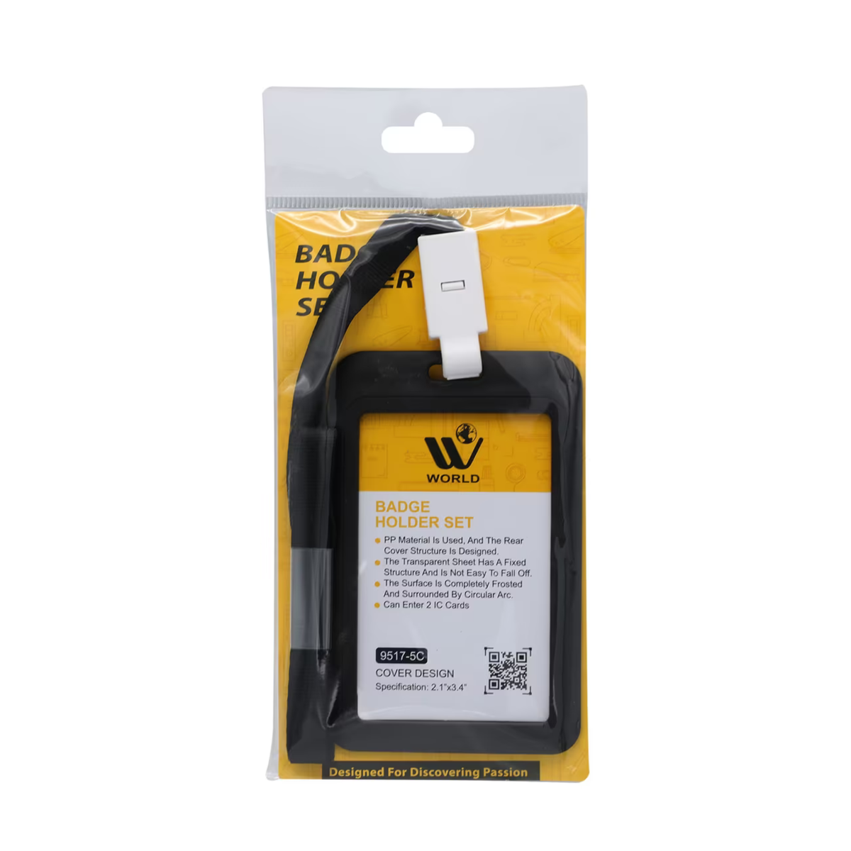 WBM Badge Holder Set Black 9517-6