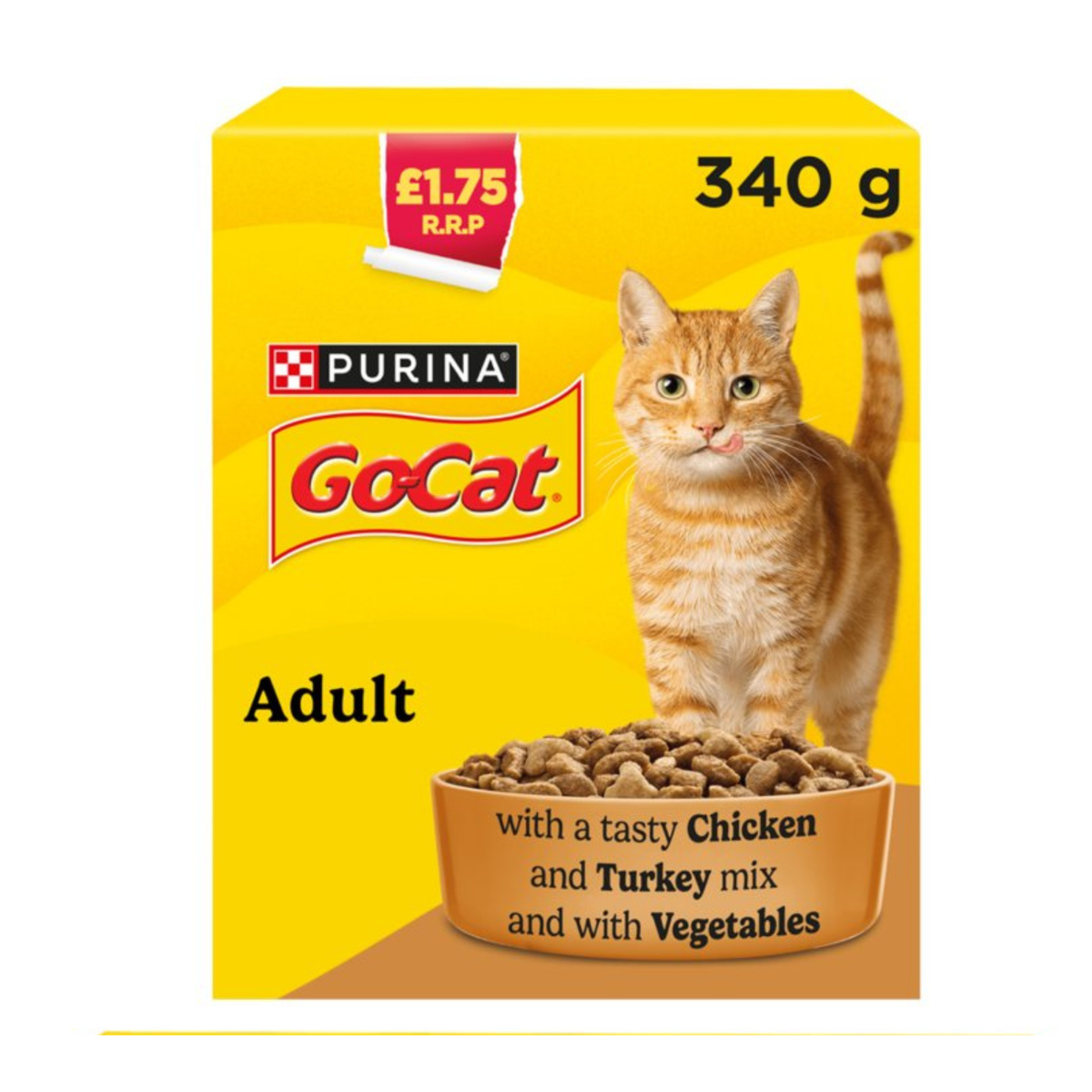 Go Cat Turkey Chicken Vegetable Dry Cat Food 340g