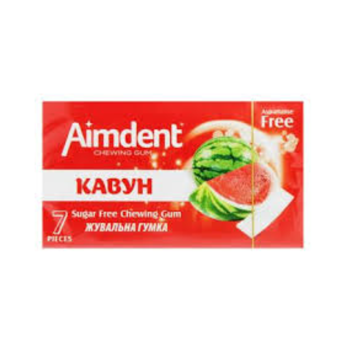 Aimdent Watermelon Sugar Free Bubble Gum 18p