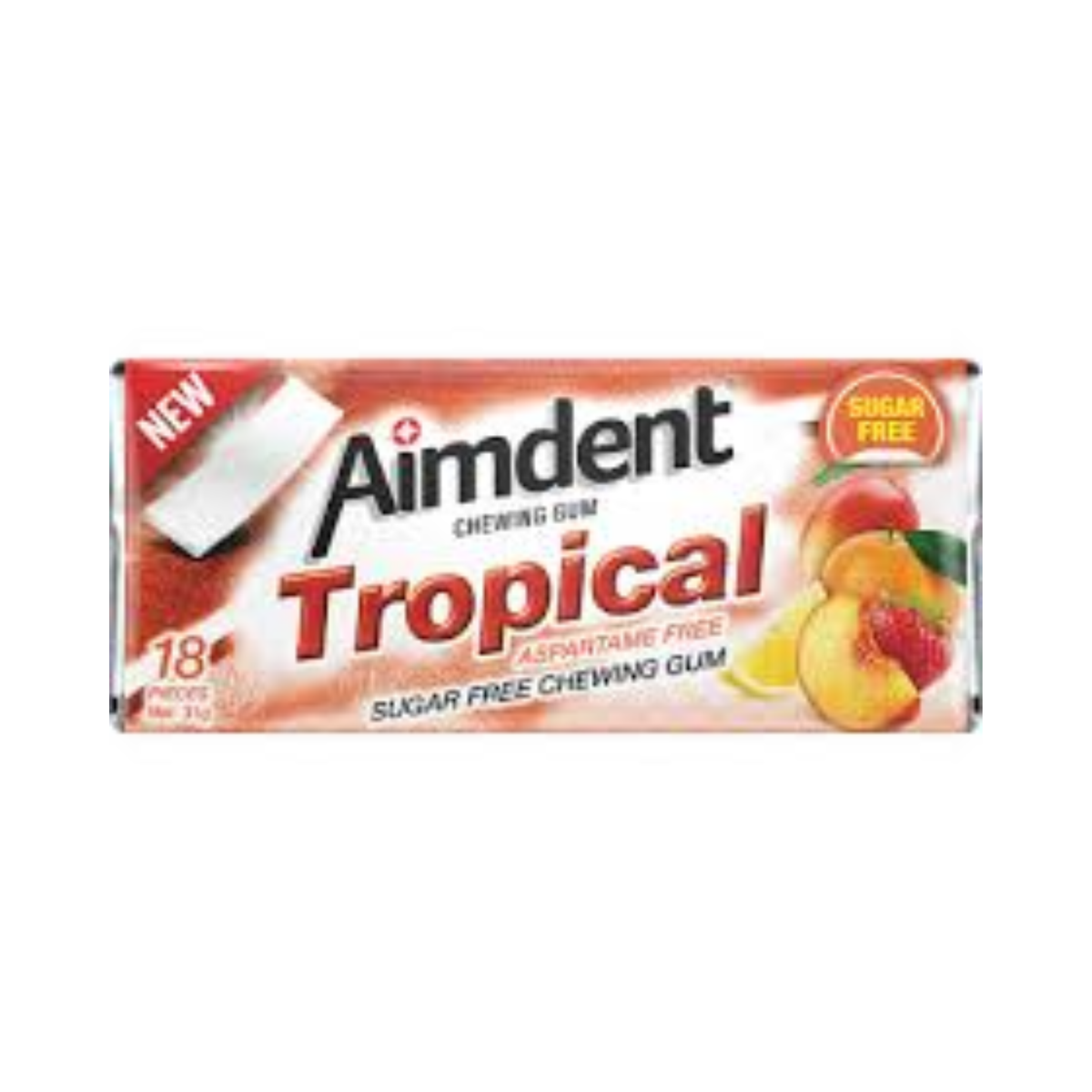 Aimdent Tropical Sugar Free Bubble Gum 18p