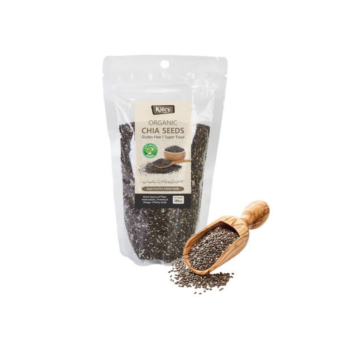 Kitcy Organic Chia Seeds Gluten Free 180GM