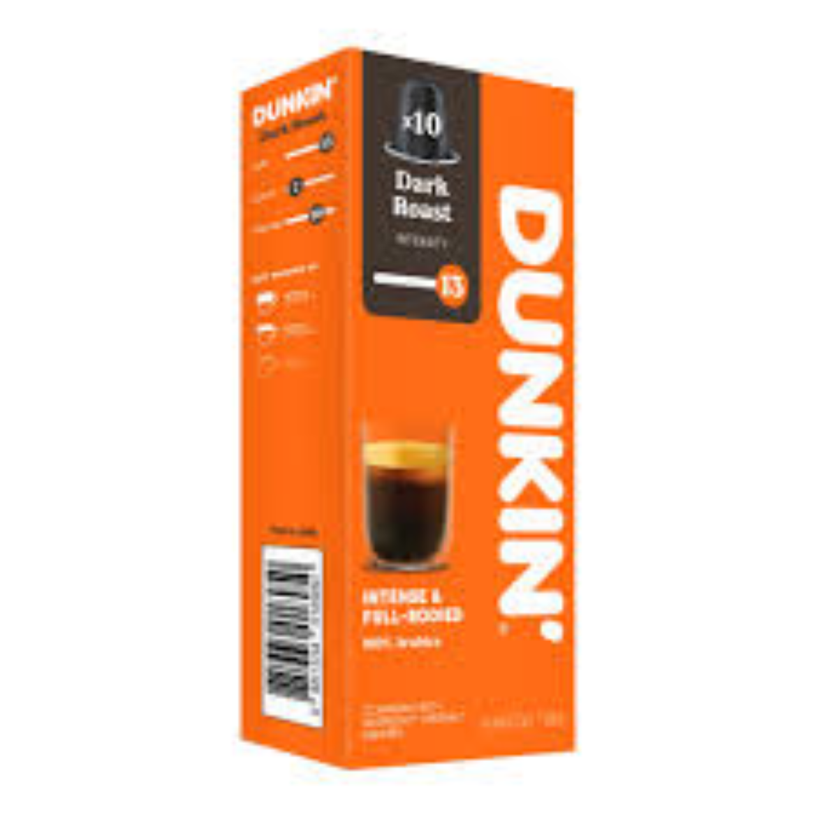 Dunkin Coffee Pods 100% Arabica Dark Roast 10Pcs 52g