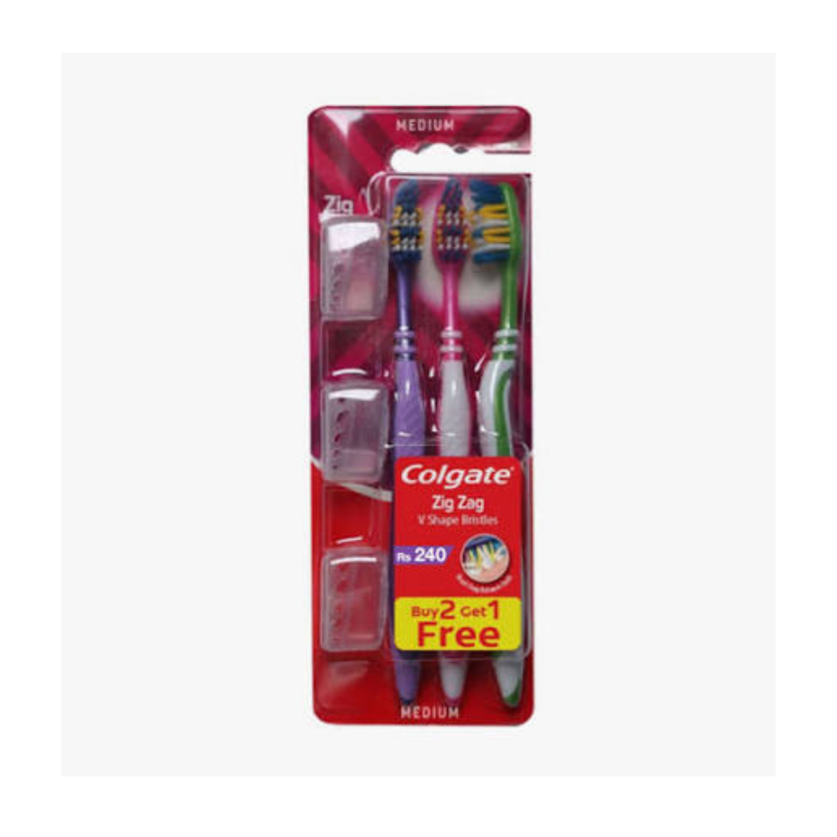 Colgate Zig Zag Tripple Pack Tooth Brush Medium