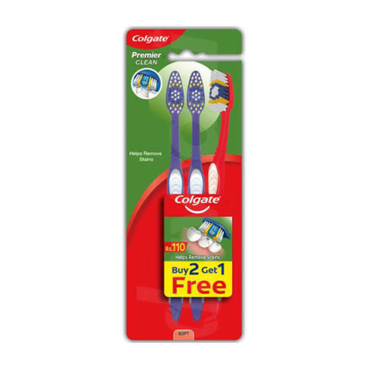 Colgate Premier Clean Tooth Brush Pack of 3
