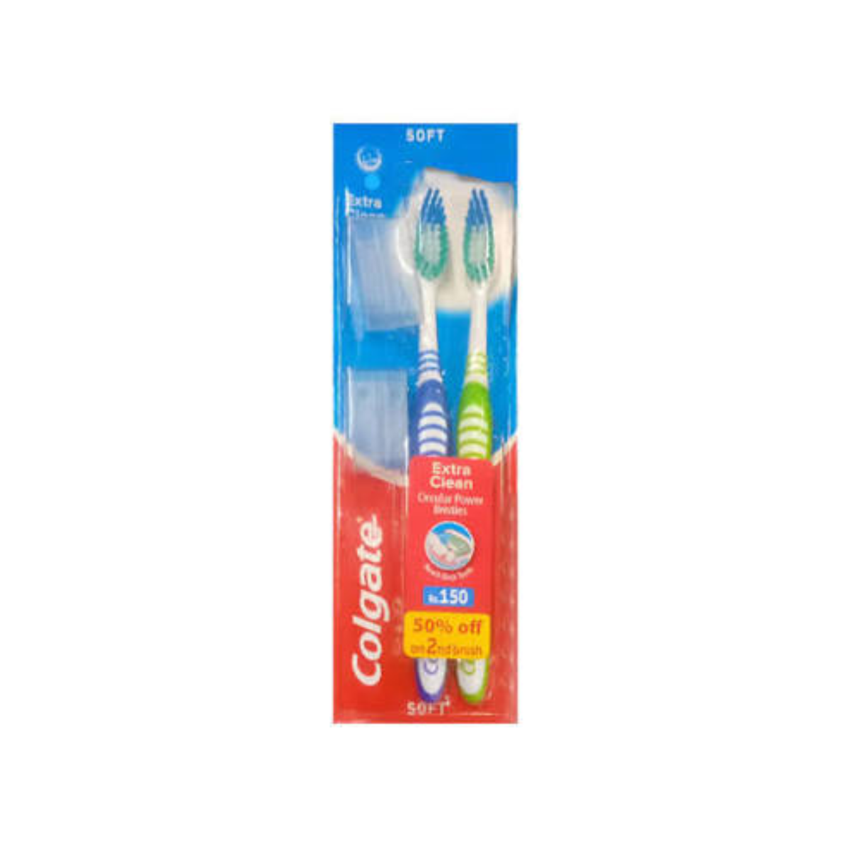 Colgate Extra Clean Twin Pack Soft Toothbrush
