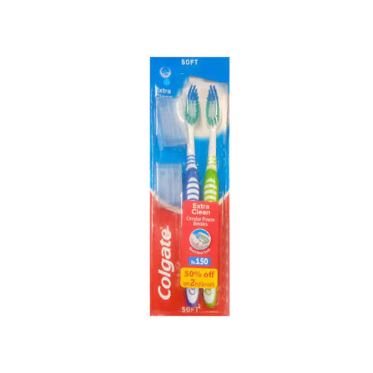 Colgate Extra Clean Twin Pack Tooth Brush Soft