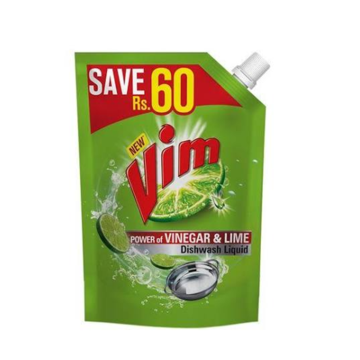 Vim power of vingar lime dishwash liquid 170gm