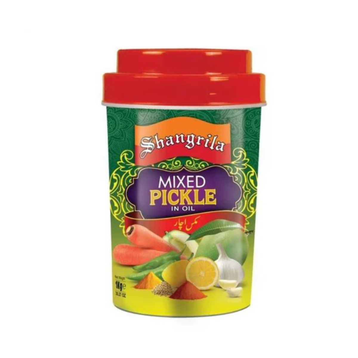 Shangrila Mixed Pickle In Oil Jar 1Kg