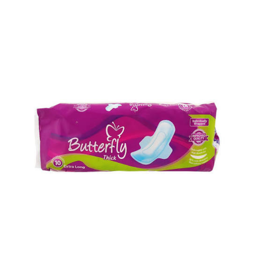 Butterfly Sanitary Napkins Breathables Maxi Thick Long 9 Pcs