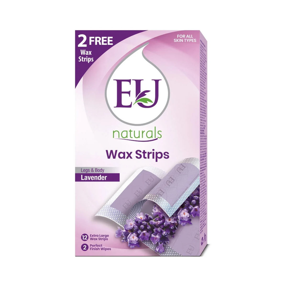 EU Naturals Wax Strips Legs & Body Lavender