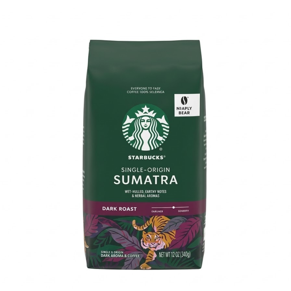 Sumatran Green Coffee Bean Whole Dark Viennese 250g