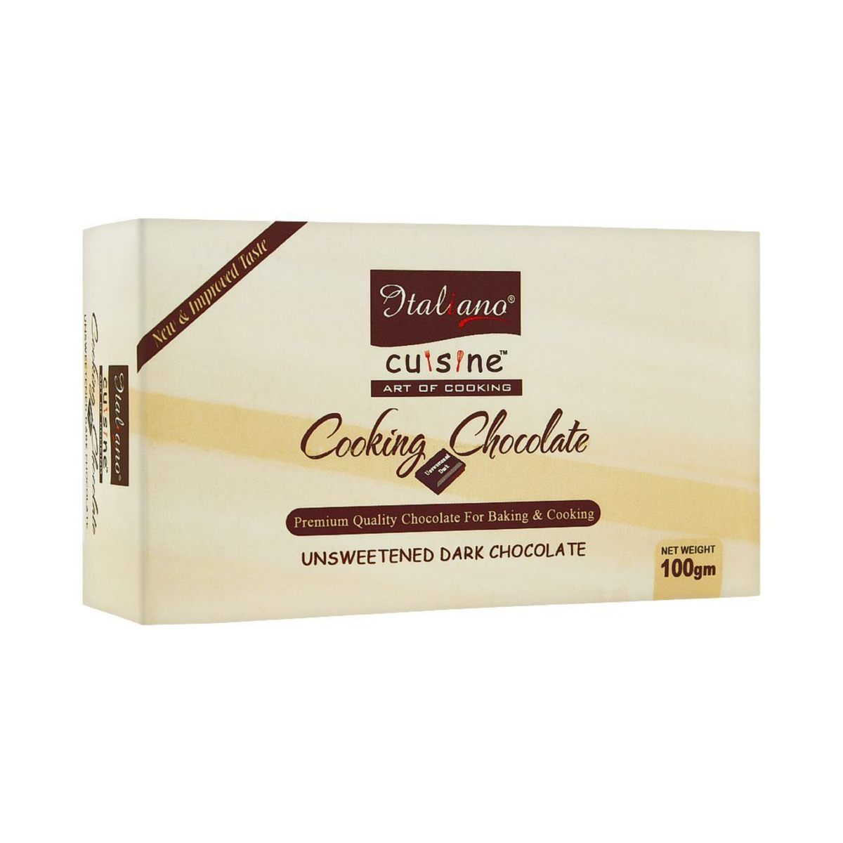 Italiano Cooking Chocolate UnSweetened Dark Chocolate 100g