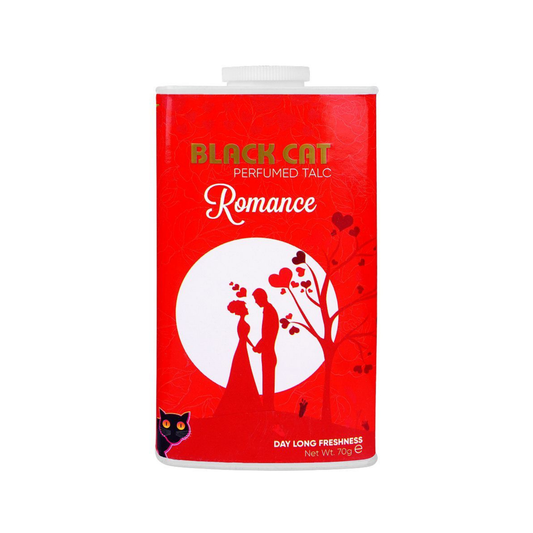 Black cat perfumed talc Romance 70g