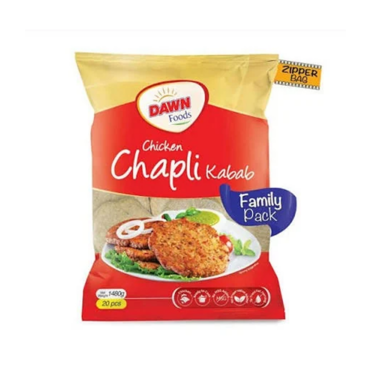 Df chapli kabab chk fmly 20pc 1480g