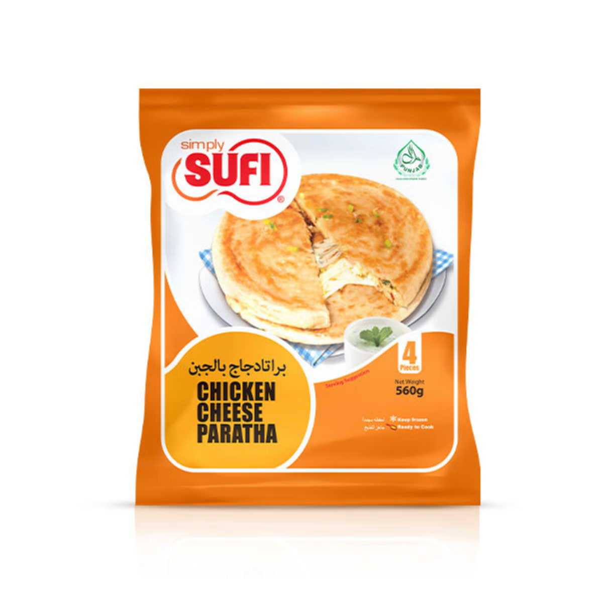 Sufi Chicken Cheese Paratha 560g (4pc)