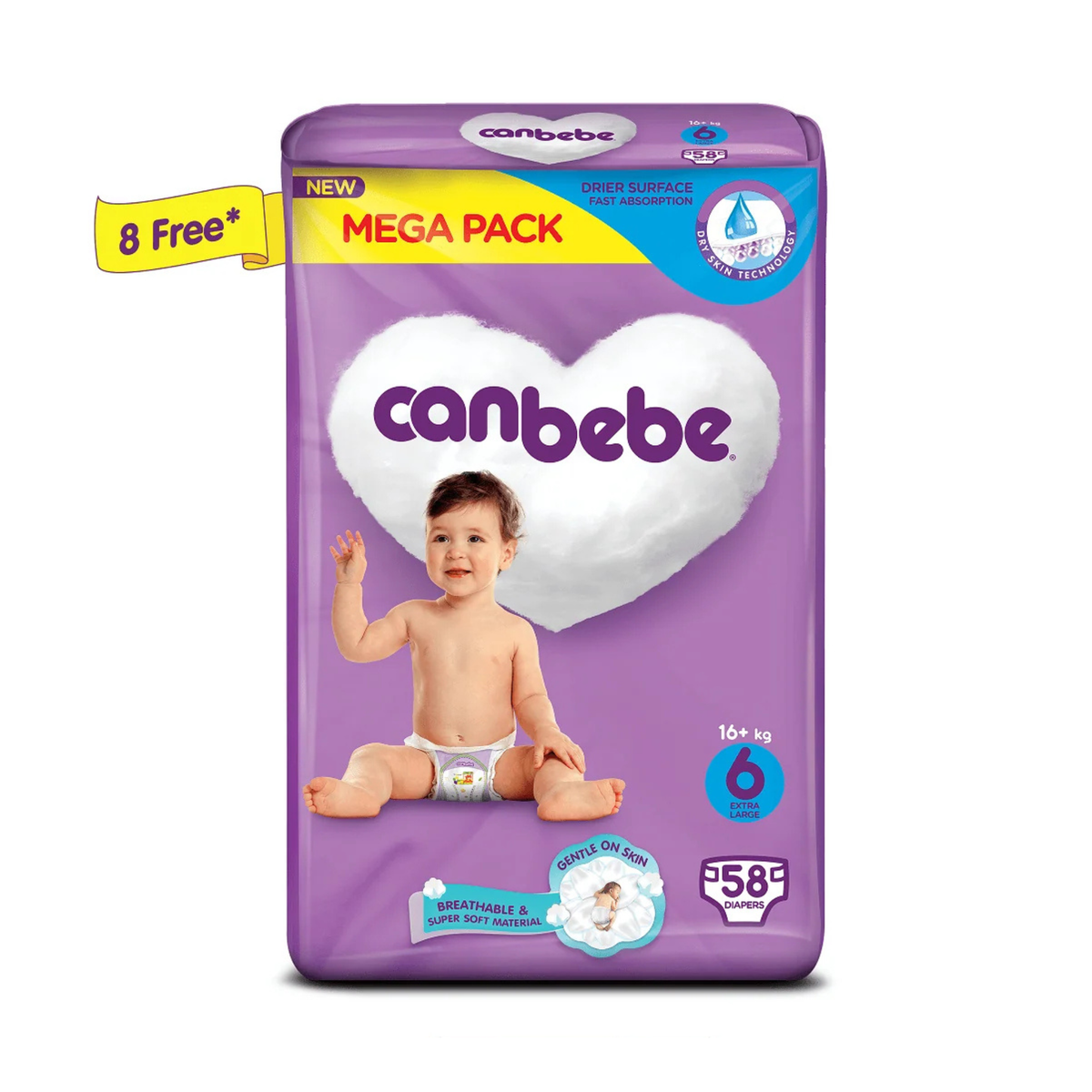 Canbebe Mega pack 6 Extra large 58pcs
