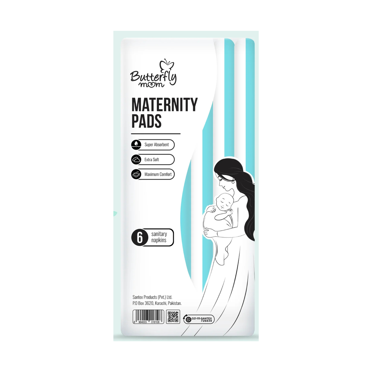 Butterfly Mom Maternity Pads 6 Pcs