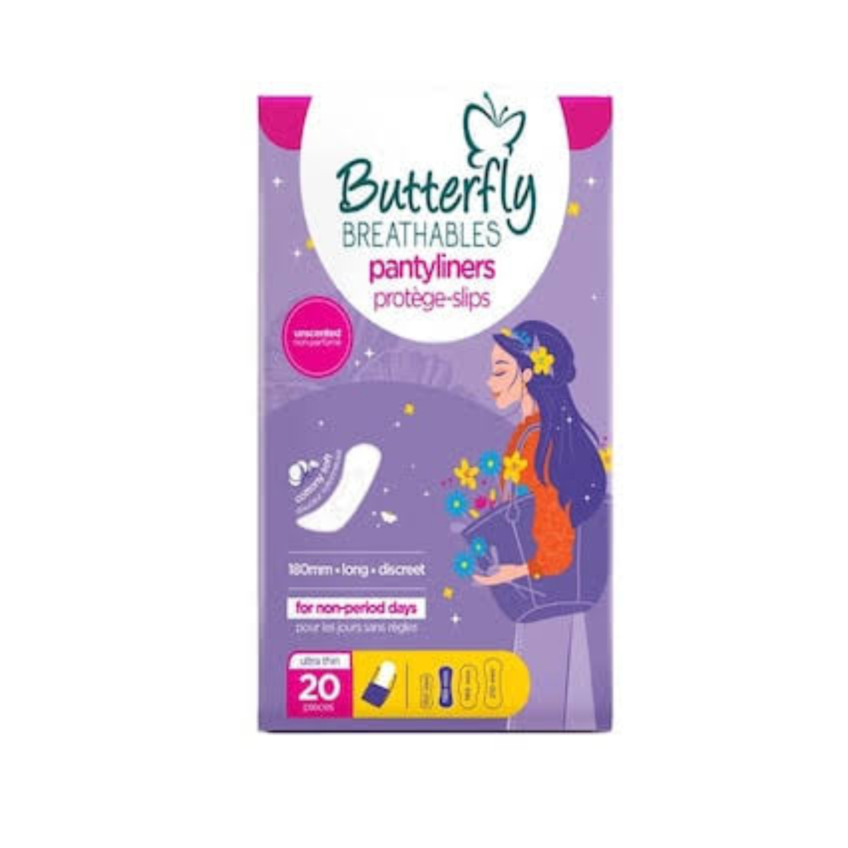 ButterFly Breathables Pantyliners 20Pcs