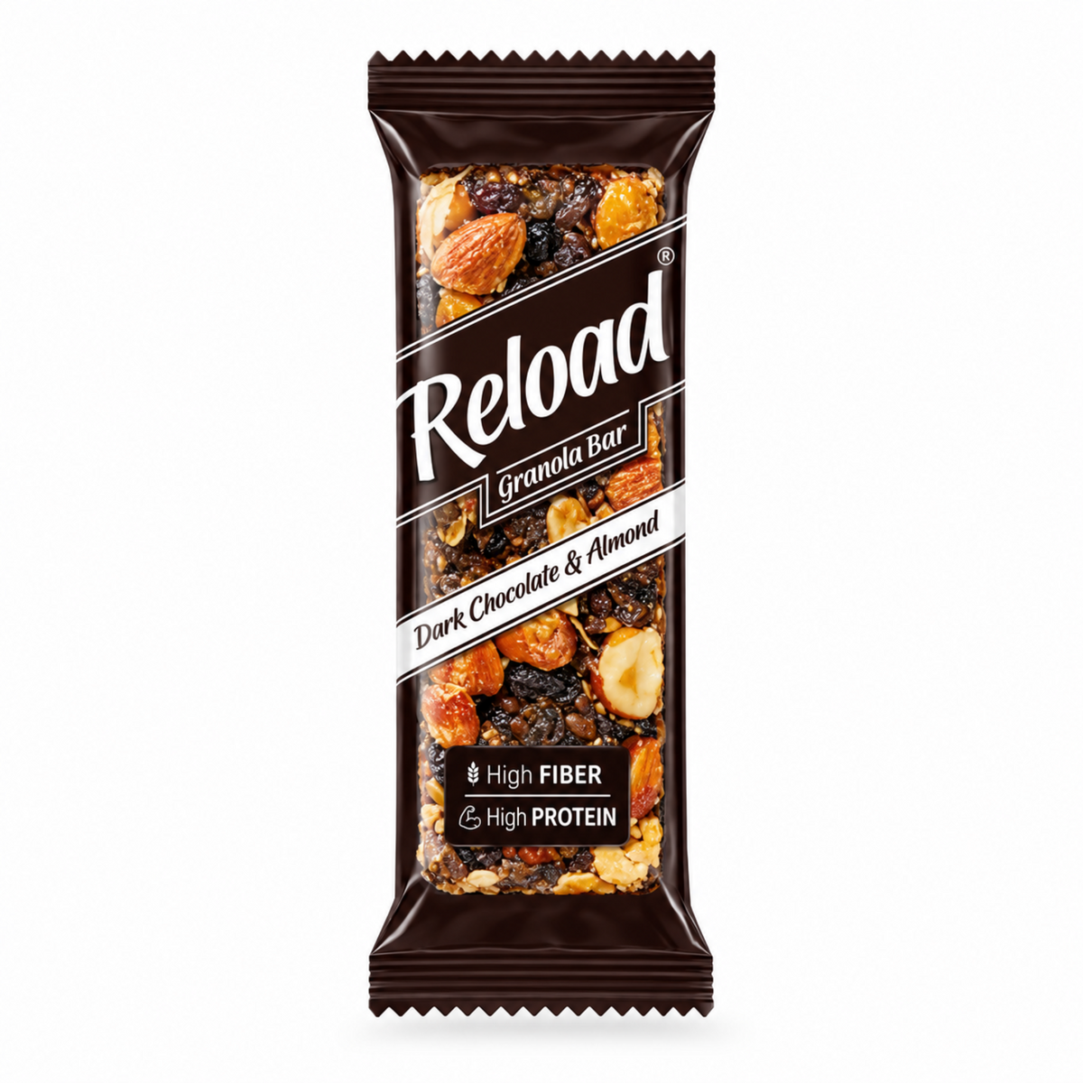 Reload granola bar dark chocolate & nuts 40gm