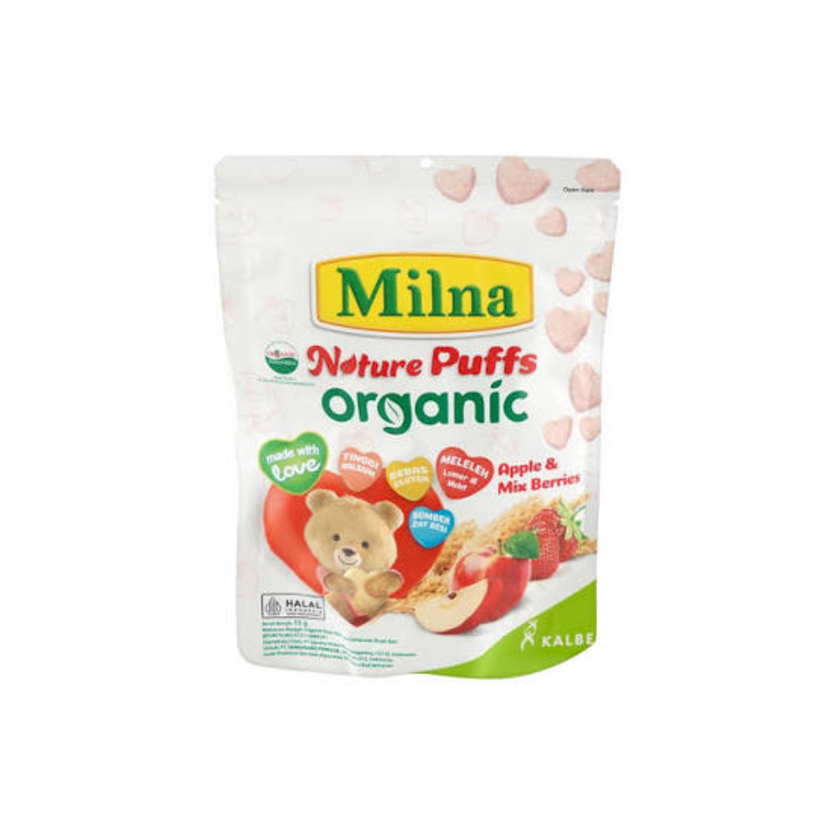 Milna Rice Puff Apple & Mixed Berries 15g