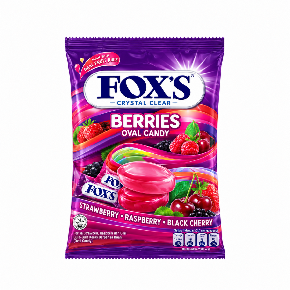 Fox's Oval Candy Berries 125g
