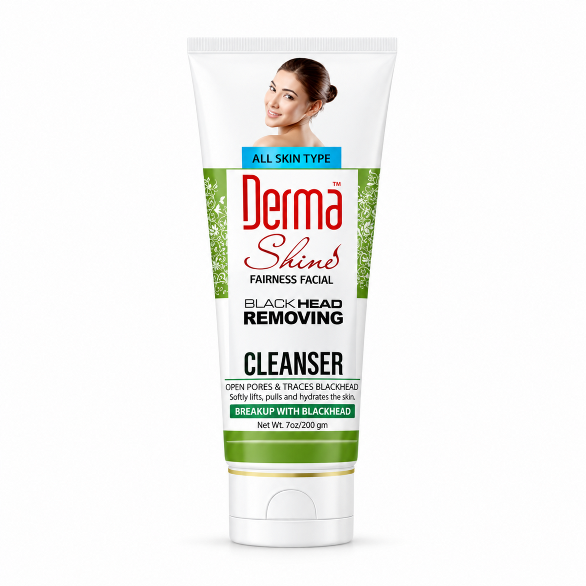 Derma Shine Fairness Facial Blackhead Removing Cleanser 200Gm