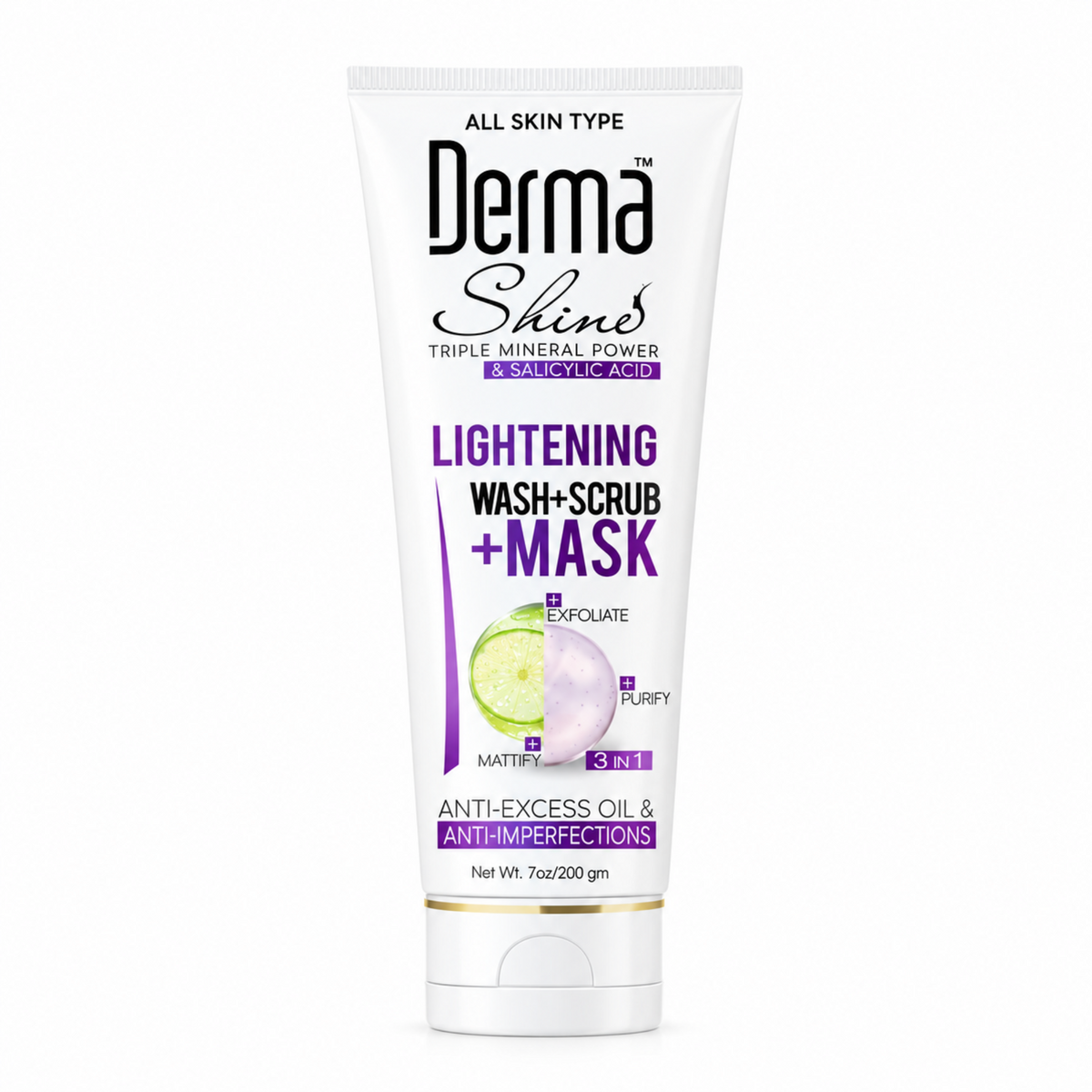 Derma Shine Lightening Wash+Scrub Mask 200Gm