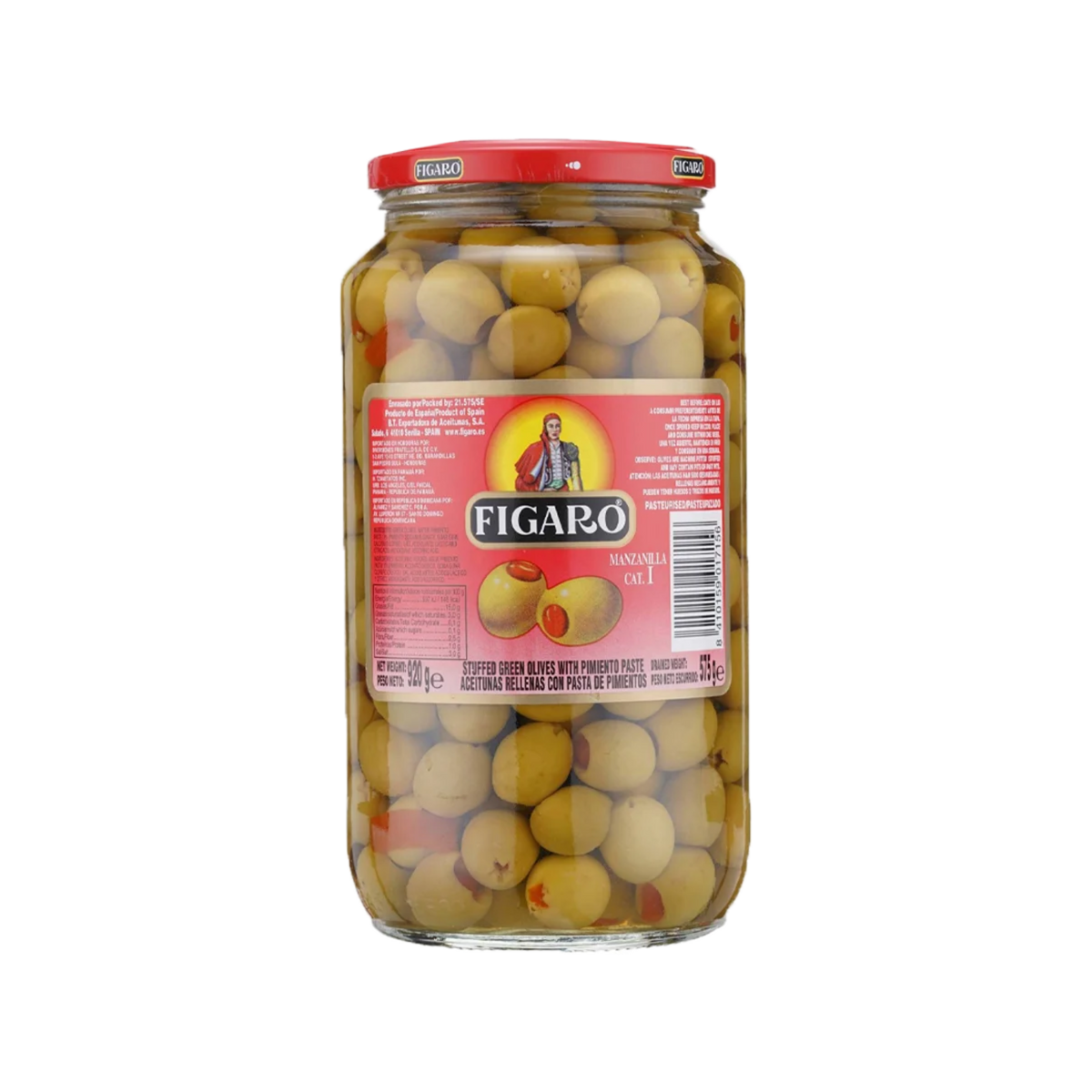 Figaro Green Olives Stuffed 935g