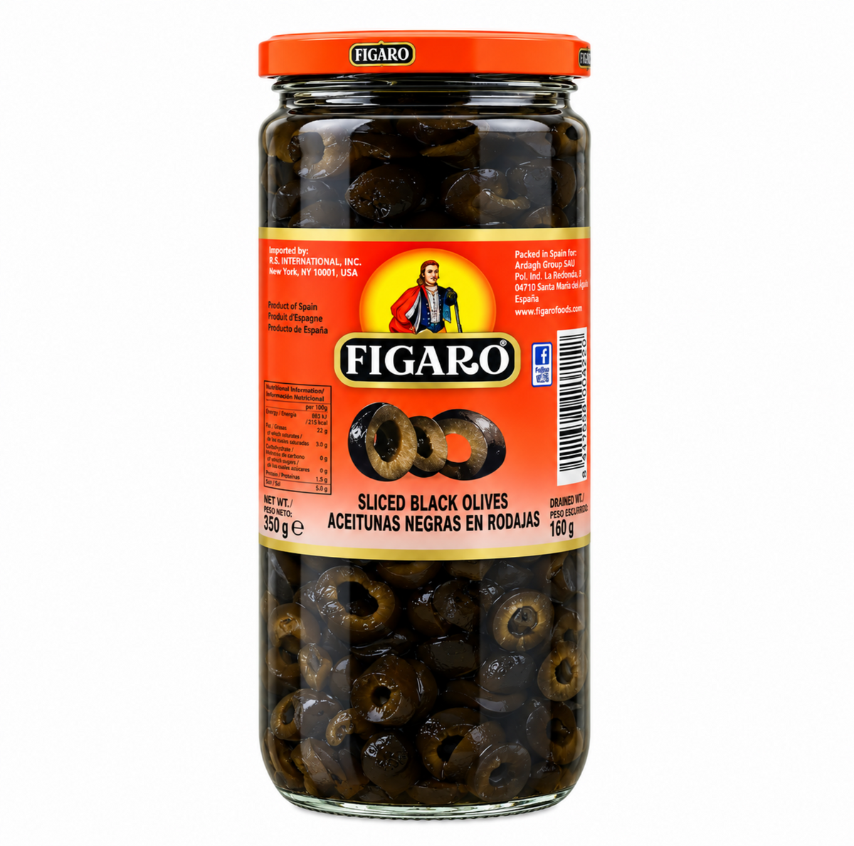Figaro Black Olive Sliced 450g