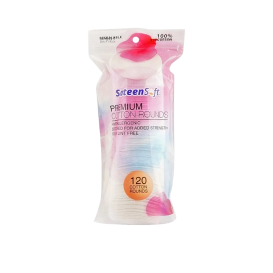 Sateen Cotton Pad Round 120 Pcs