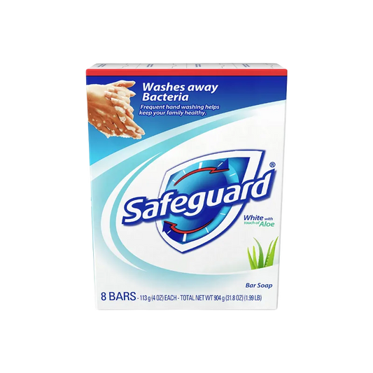 Safeguard Soap, White with Aloe 4 oz 8s