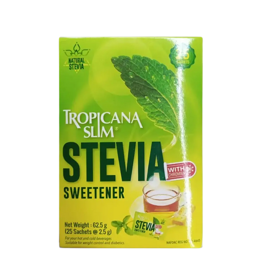 Tropicana Slim Stevia Sweetener 62.5 g 25 Sachets