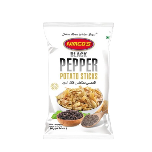 Nimco's Black Pepper Potato Sticks 180 Grams