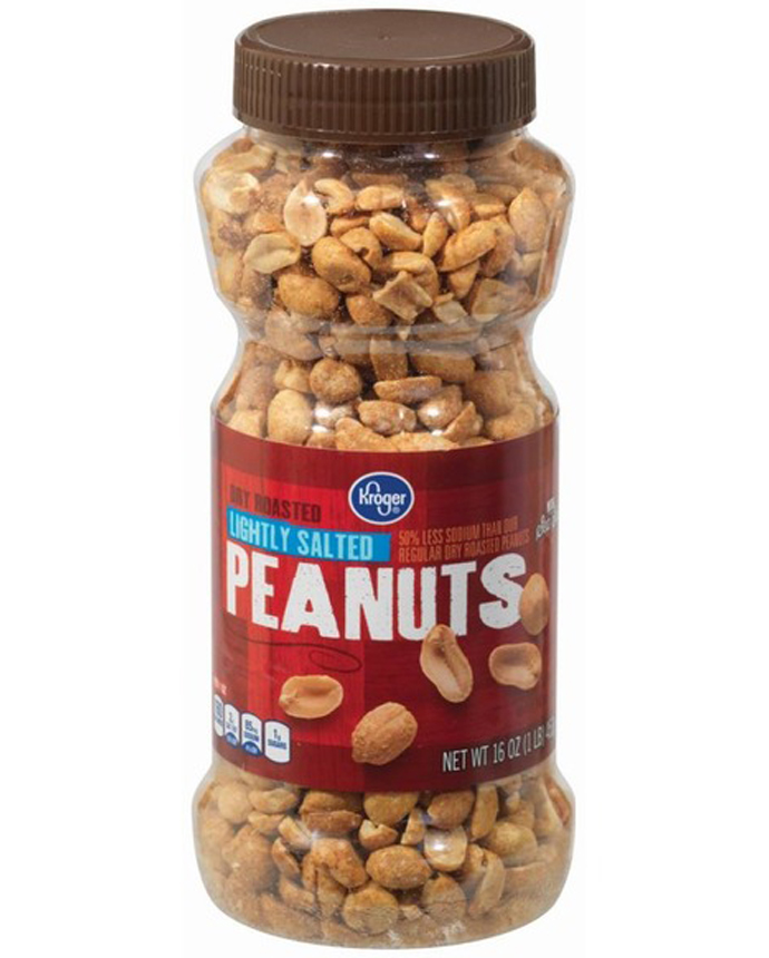 Kroger Dry Roasted Peanuts Bottle Lightly Salted 453g