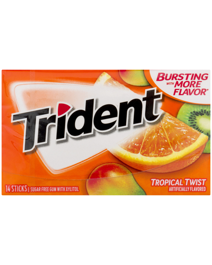 Trident Tropical Twist With Xylitol Gum 14Count