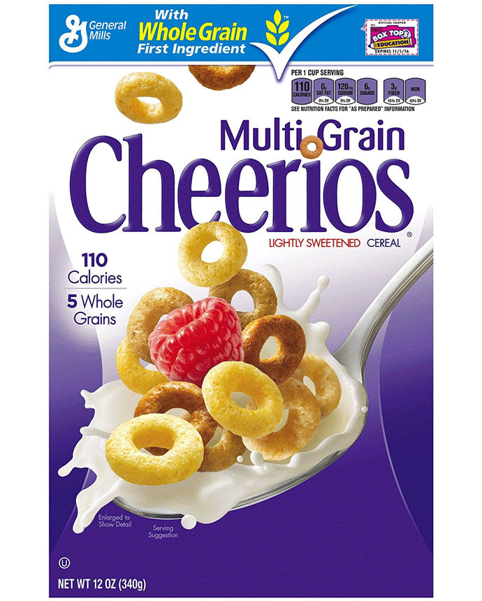 Cheerios Multi Grain Lightly Sweetened Gluten Free Cereal