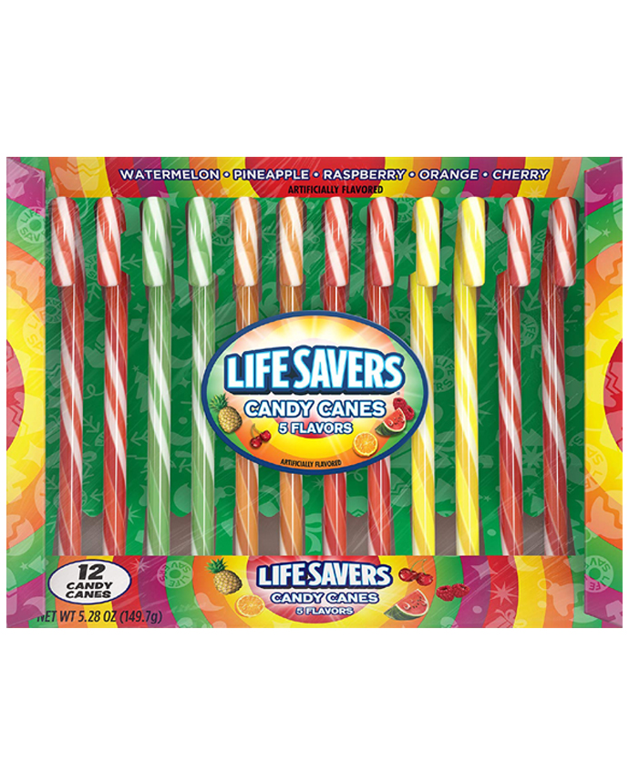 Life Savers 5 Flavors Assorted Candy Canes 12ct  149.7g