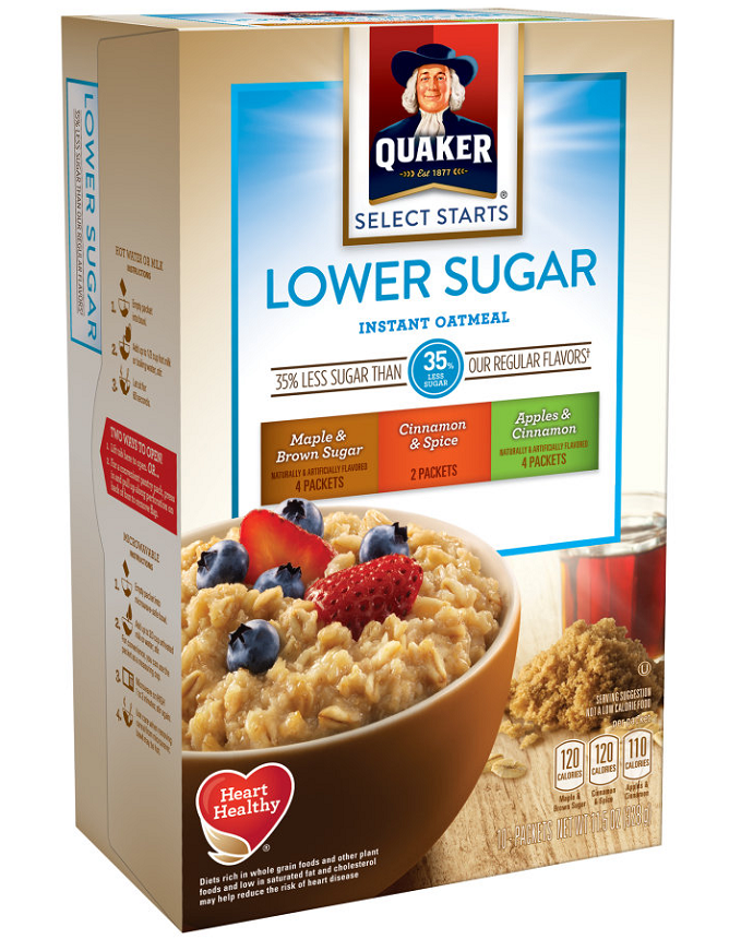 Quaker Lower Sugar Instant Oatmeal 35% Variety Pack 328g