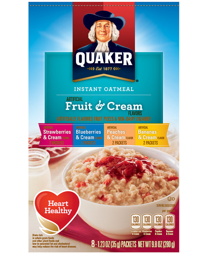 Quaker Instant Oatmeal Fruit & Cream Variety Pack 280 Grams