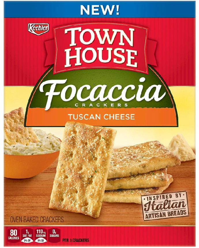 Keebler Town House Focaccia Tuscan Cheese Crackers