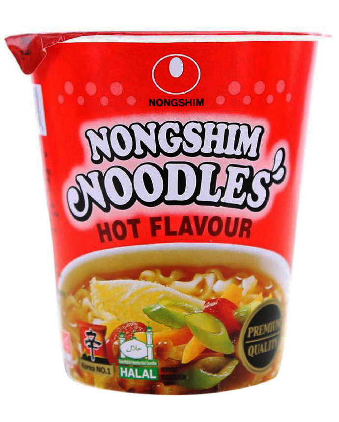 Nongshim Hot Flavour Cup Noodles 65 Grams