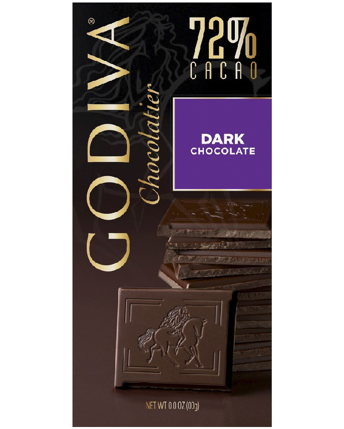 Godiva Dark Chocolate 72% Cacao 100 Grams